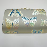 全正絹 西陣織 金襴　Butterfly　蝶紋様　クラッチバッグB