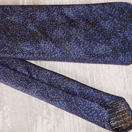 TIE YOUR TIE×西陣岡本　セッテピエゲ　ピンドット紋様　黒漆 A　紺/ Pindots Black lacquer A