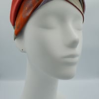 きらめくターバン　Live Turban　ニシジーナ＆ニシジーノ　朱地　ひなぎく紋様　104
