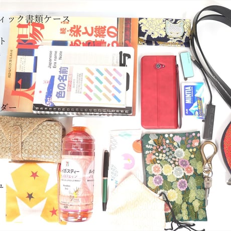 SUI Plus Bags　ラウンドトートバッグ　No.29　しずく紋様　一点物