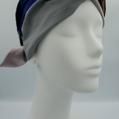 きらめくターバン　Live Turban　ニシジーナ＆ニシジーノ　紺地　アフリカ紋様　45