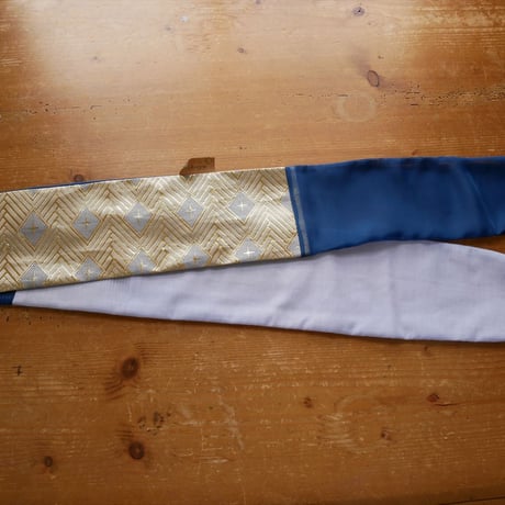 きらめくターバン　Live Turban　ニシジーナ＆ニシジーノ　白茶地　菱つなぎ紋様　32