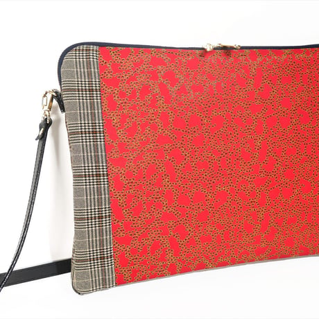 SUI Plus Bags　しかくバッグ（13インチPCバッグ）　No.25　Cell紋様　一点物