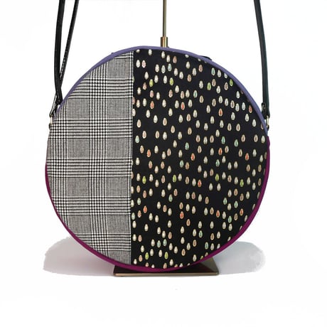 SUI Plus Bags　まんまるバッグ　No.11　しずく紋様　一点物