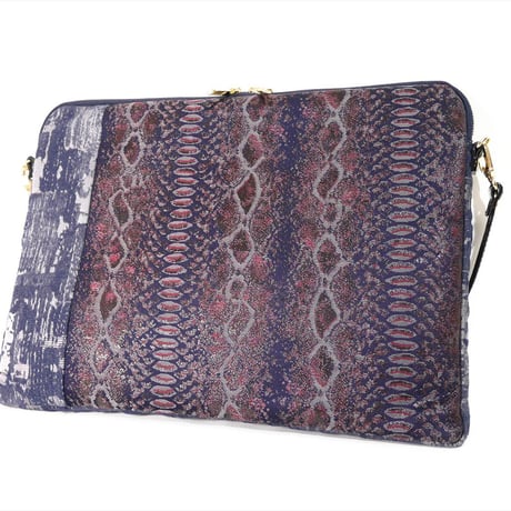 SUI Plus Bags　しかくバッグ（13インチPCバッグ）　No.12　パイソン紋様　一点物