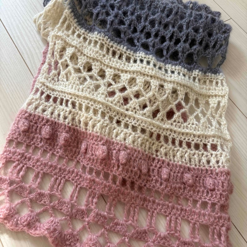 amiami stole キット（PDFパターン付 ）※かぎ針編みキット上級編