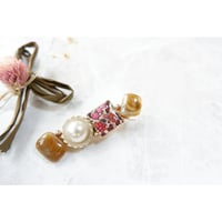 【秋の新作】リバティ×レジンのヘアクリップ