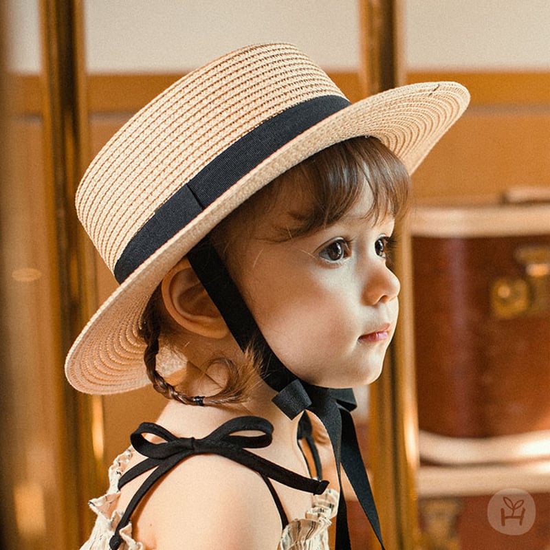 麦わら帽子 ベビー Flat baby straw panama hat | KODOMOTO