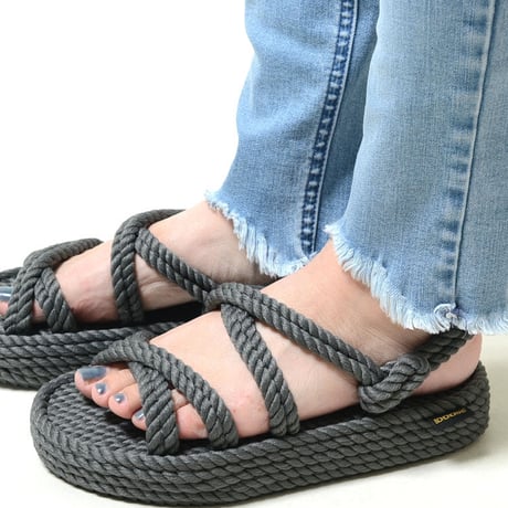 BOHONOMAD TAHITI WOMEN PLATFORM ROPE SANNDAL ボホノマド タヒチ プラットホーム ロープ サンダル グレー 大人用