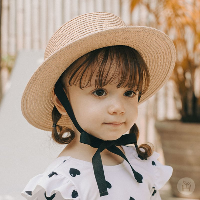 麦わら帽子 ベビー Flat baby straw panama hat | KODOMOTO 麦わら帽子 ベビー Flat baby straw panama hat | KODOMOTO