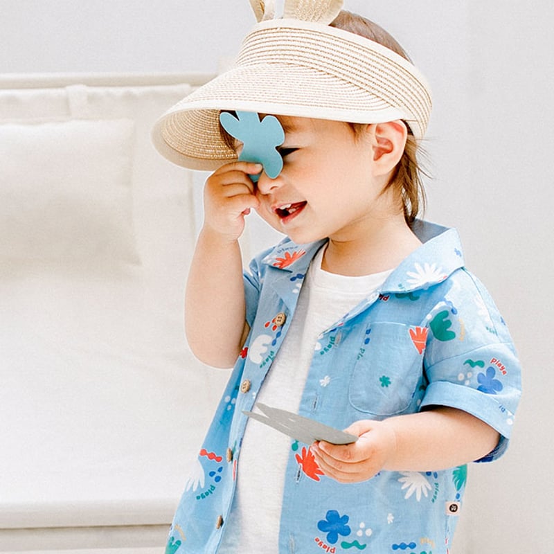 麦わら帽子 サンバイザー ウサギのみみ Rabbit straw sun cap | KODO