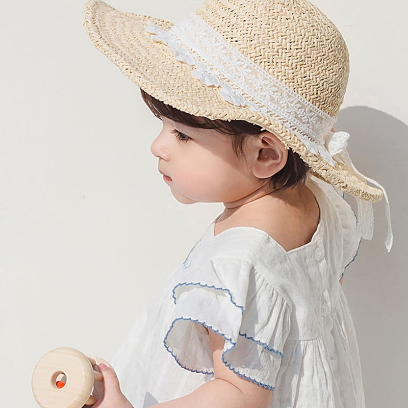 麦わら帽子 ベビー Becky Baby Straw Sun | KODOMOTO
