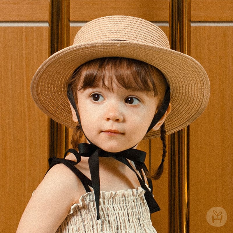 麦わら帽子 ベビー Flat baby straw panama hat | KODOMOTO