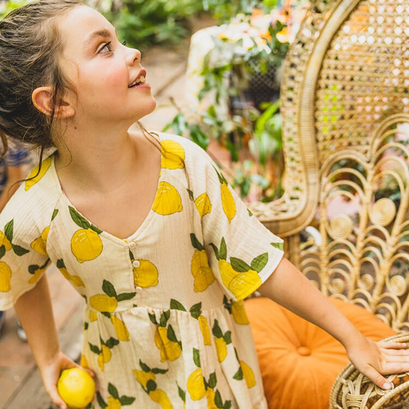 CarlijnQ カーラインク Lemon - dress with 3 buttons ワン