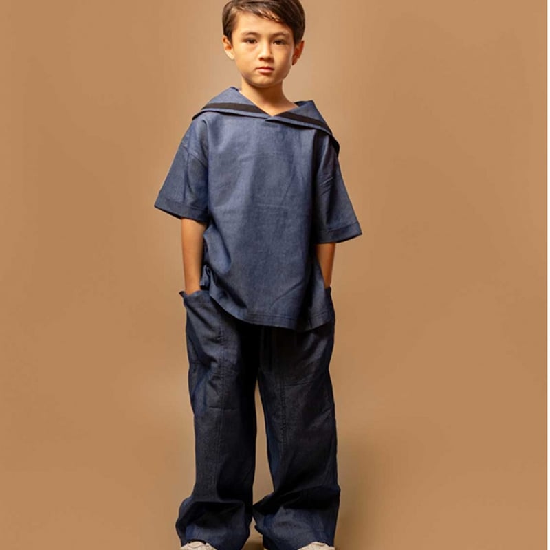 zozio KoQueliKo ワイドパンツ キッズ Kate pants(denim) |