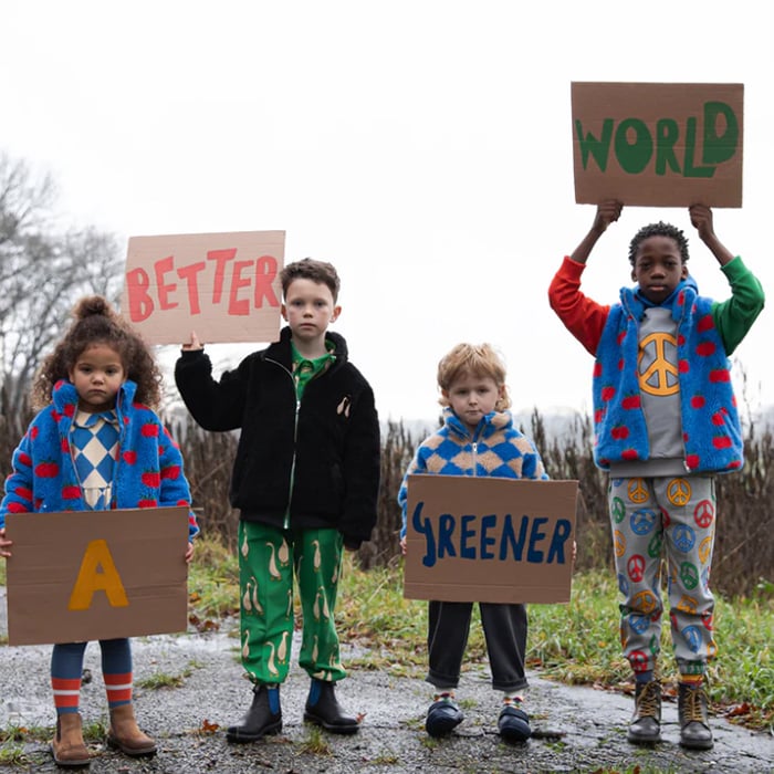 CarlijnQ カーラインク　りんご柄 ボアジャケット 【美品】匿名配送 CarlijnQ カーラインク りんご柄 ジャケット | KODOMOTO