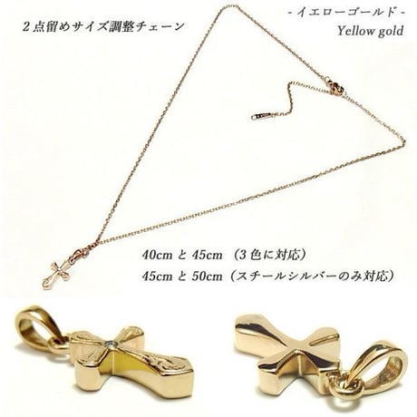 ハワイアンジュエリー ネックレス 金属アレルギー対応 クロス スクロール キュービックジルコニア サージカルステンレス メンズ レディース アクセサリー gps8827
