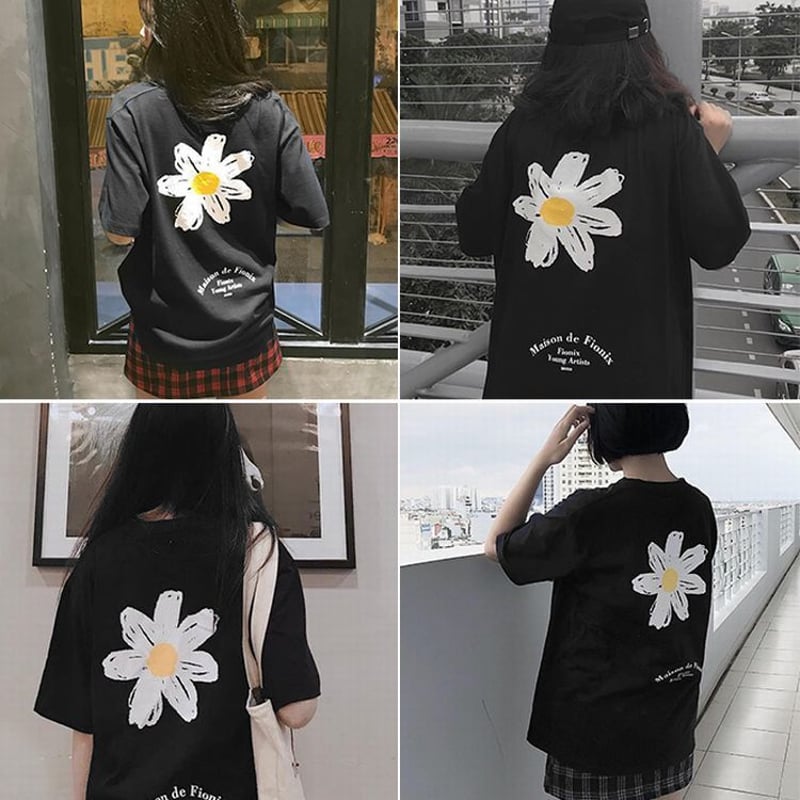 ユニセックス メンズ/レディース Tシャツ 花柄 大きいサイズ