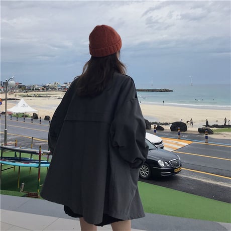 レディース ジャケット トレンチコート ミドル丈 トレンチ ミドル コート 春 秋 冬 アウター ゆったり 薄手 韓国 韓国ファッション (DTC-602275859505)