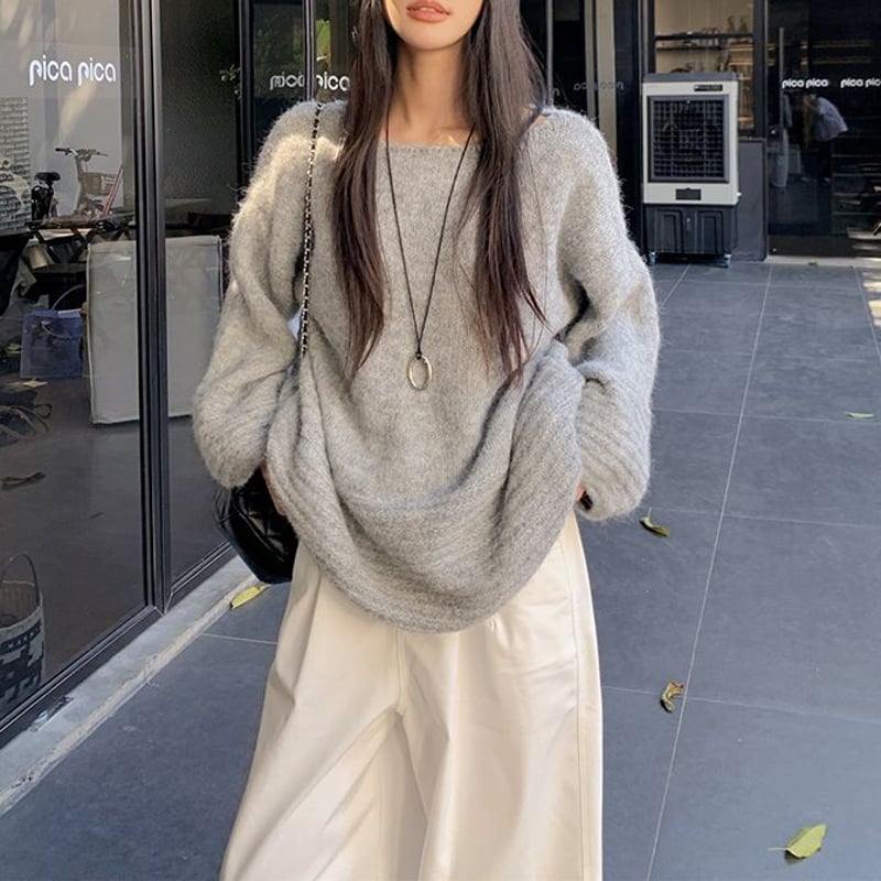 新品未使用】紙タグ付き ポローラ オフショルダー ラメニット 秋冬