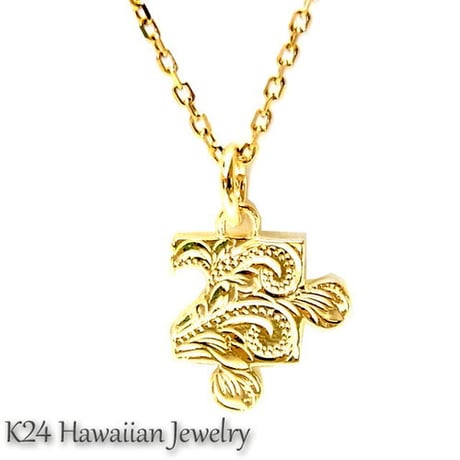 【ハワイアンジュエリー / HawaiianJewelry】 K24 純金 コーティング k24 ペンダント/ネックレス プルメリア (gps8777all24k)