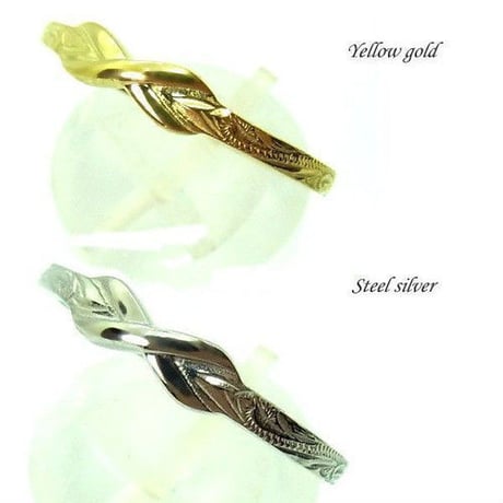 ハワイアンジュエリー / HawaiianJewelry リング 金属アレルギー対応 インフィニティ プルメリア スクロール 指輪 サージカルステンレス ゴールド シルバー インスタ grs8609