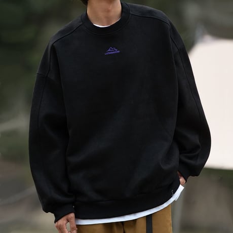 ユニセックス スエード スウェット 刺繍 ロゴ トレーナー オーバーサイズ 長袖 ルーズ カジュアル 韓国ファッション メンズ レディース ストリート系ファッション DTCA-727172236761