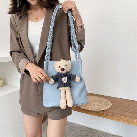 クマのぬいぐるみ ワンショルダートートバッグ アニマルバッグ ショルダーバッグ ミニバッグ バッグ 肩掛け シンプル 鞄 レトロ DTC-624341543778