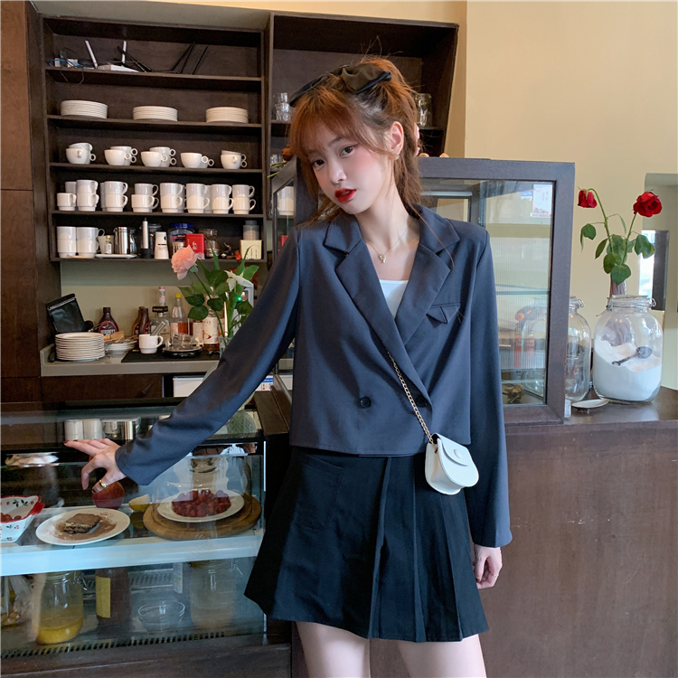韓国産レディースブレザーテラードジャケットフィットジャケット