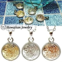 ハワイアンジュエリー ネックレス 金属アレルギー対応 2Way リバーシブル ホヌ プルメリア スクロール サージカルステンレス メンズ レディース アクセサリー gps8988