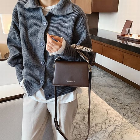 2WAY ハンドバッグ ショルダーバッグ スクエアバッグ チェック柄 リボン ミニバッグ 斜め掛け バッグ 鞄 レトロ DTC-632497404373