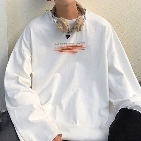 【3カラー】 ユニセックス Tシャツ 長袖 オーバーサイズ ロンT 韓国ファッション メンズ レディース カジュアル 韓国ストリートファッション DTC-683267574121