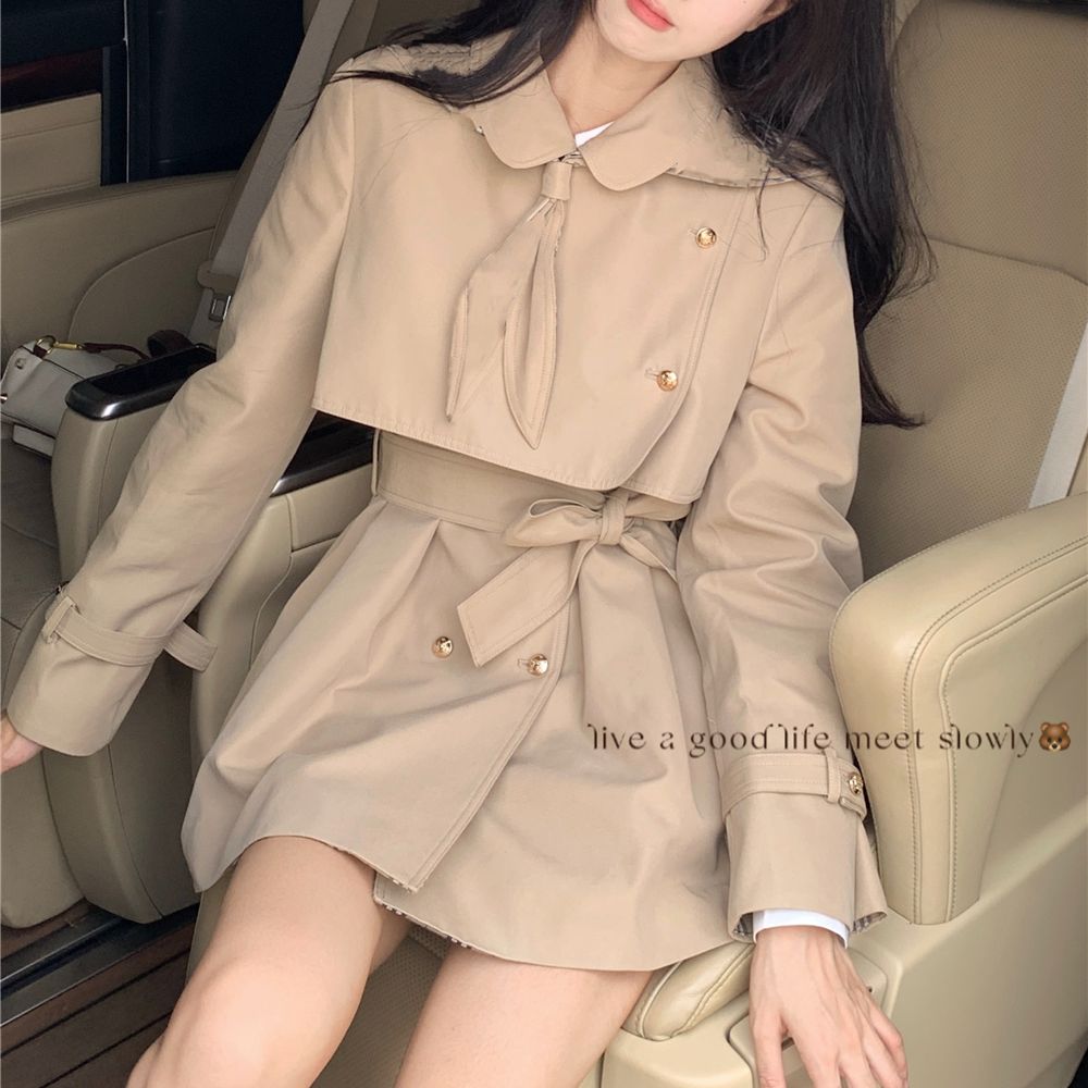 トレンチコート スプリングコート ライトアウター ミドル丈 トレンチコート スプリングコート ライトアウター ミドル丈