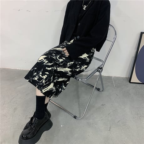 ロングスカート タイダイ染め 台形スカート Aライン ハイウエスト 韓国ファッション レディース タイトスカート レトロ 大人可愛い ガーリー DTC-635660946074_C