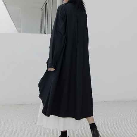 シャツワンピース ロングシャツ シャツ ワンピース アシンメトリー 不規則デザイン ルーズ 長袖 レトロ 韓国ファッション レディース 大人可愛い ガーリー DTC-634484580166