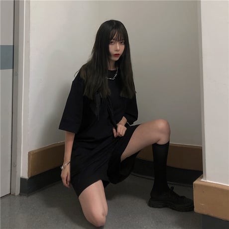 ユニセックス Tシャツ 半袖 メンズ レディース ラウンドネック シンプル どくろ スカル プリント オーバーサイズ 大きいサイズ ルーズ ストリート TBN-597191250710