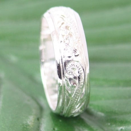 【ハワイアンジュエリー / HawaiianJewelry】 スピンリング プルメリア＆リーフ プレートシルバーリング 指輪 (12ss-hj-sring03)