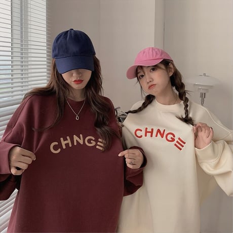 トレーナー ロンT 薄手 薄手トレーナー オーバーサイズ ラウンドネック ルーズ レトロ 韓国ファッション レディース ガーリー カジュアル ストリート系 DTC-655296556038
