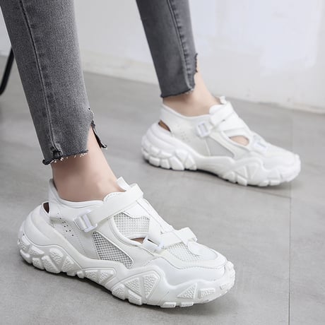 スポーツサンダル スポサン 6.0cm 厚底 韓国ファッション レディース サンダル ベルト マジックテープ フラットサンダル 厚底サンダル フラット かわいい 歩きやすい 617541475924