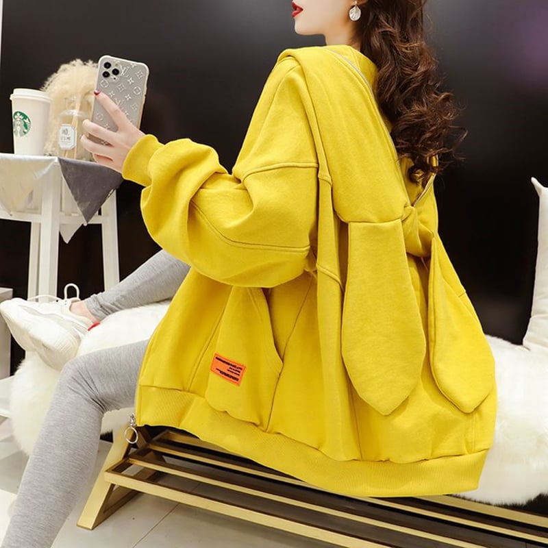 グミ うさ耳パーカー イエロー ぬい服】ぬいぐるみ用うさ耳パーカー(10cm用) | G.triGer