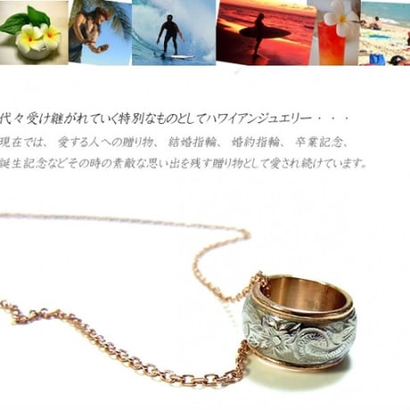 【ハワイアンジュエリー / HawaiianJewelry】 ペンダント リング ネックレス プルメリア スクロール ホヌ (gps8790)