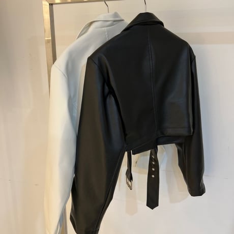 ライダースジャケット フェイクレザー ショート丈 PU ライトアウター レザージャケット ファスナー 長袖 レトロ 大人可愛い ガーリー DTCA-878196317551