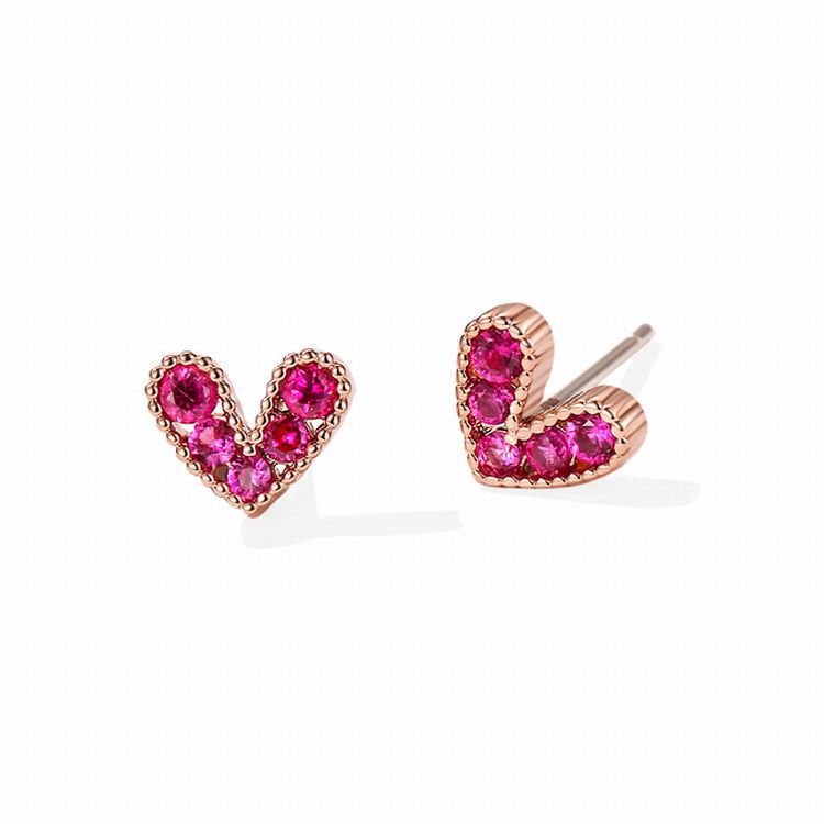 ピアス ハートモチーフ キラキラ 韓国アクセサリー キャッチ CZ 