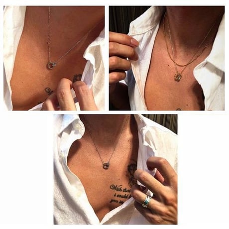 【HAWAIIANJEWELRY / ハワイアンジュエリー】 ネックレス リング イエローゴールド ピンクゴールド ステンレススチール メンズ レディース インスタ (gns8136)