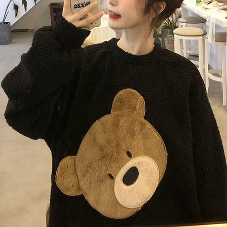 ルームウェア パジャマ セットアップ もこもこ ボア 上下セット クマ ベアー 部屋着 寝間着 大人可愛い ガーリー DTC-656827772350