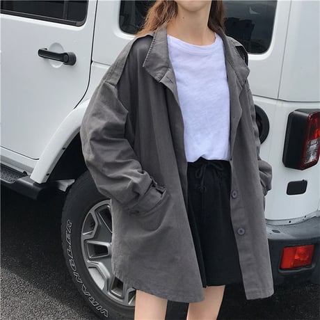 レディース ジャケット トレンチコート ミドル丈 トレンチ ミドル コート 春 秋 冬 アウター ゆったり 薄手 韓国 韓国ファッション (DTC-602275859505)