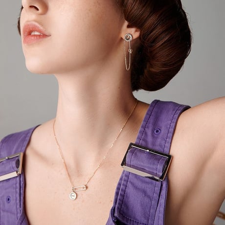 スターリングシルバー ネックレス レディース セーフティーピン 安全ピン シルバー925 チェーン付 シンプル アクセサリー (DTC-586920995424)