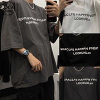 ユニセックス Tシャツ 半袖 ドロップショルダー ラウンドネック オーバーサイズ 韓国ファッション メンズ レディース トップス カジュアル ストリートファッション DTC-638055341572