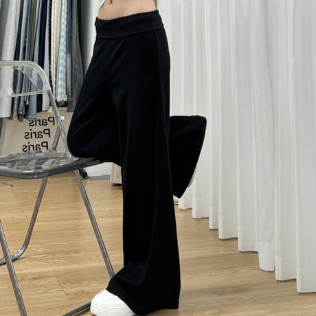 スウェットパンツ センタープレス 裏起毛 ワイドパンツ ウエストゴム ボトムス イージーパンツ ゆったり レトロ カジュアル DTCA-829529200177