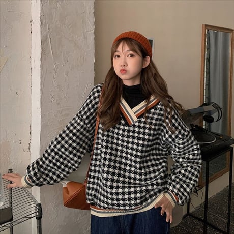 2way トップス オフショルダー Vネック ウール オーバーサイズ 長袖 韓国ファッション レディース オフショル ルーズ ゆったり 大人可愛い ガーリー DTC-627962773824